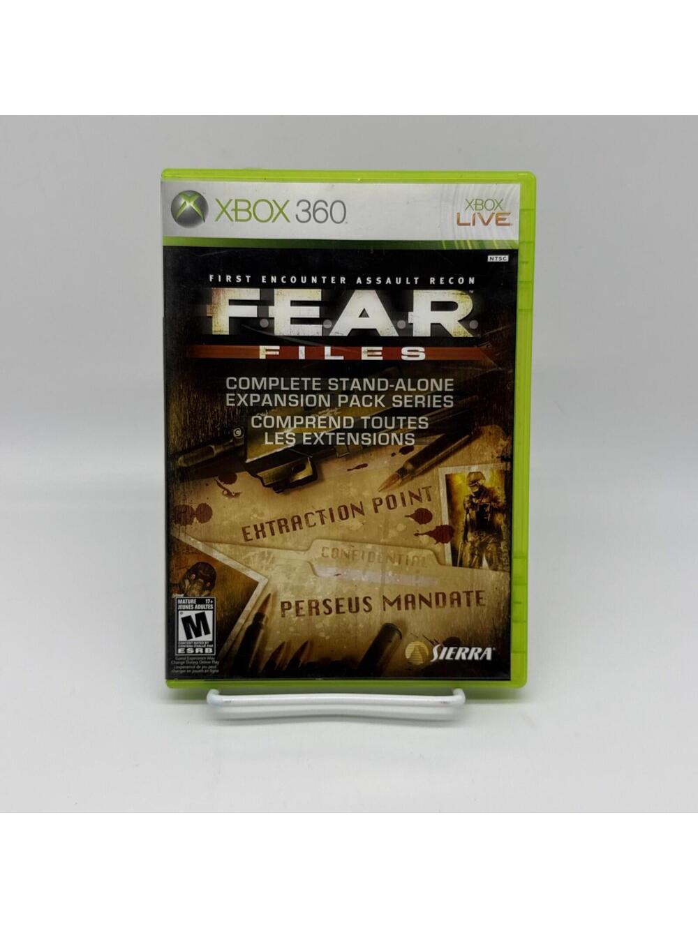 FEAR Files Complete Stand Alone Expansion Pack Series Xbox 360 Tested Clean Disc